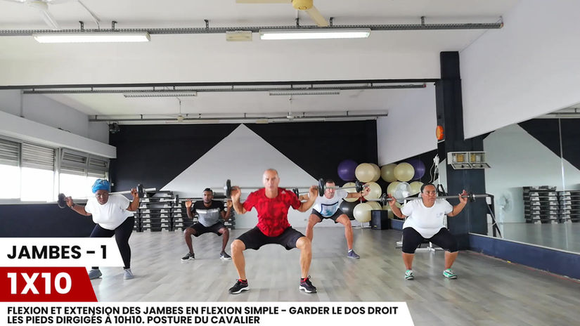 Jambes 1 bis - 1X10 répétitions